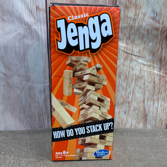 Jenga Games 22 Hasbro Classic Jenga Wooden Block Staking Game Complete Original Box Poshmark